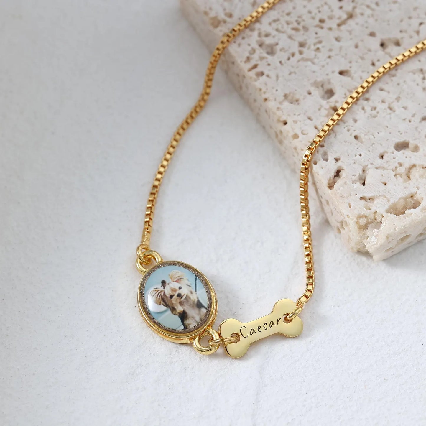 Personalized Pet Photo Bracelet | Custom Name Memorial Jewelry