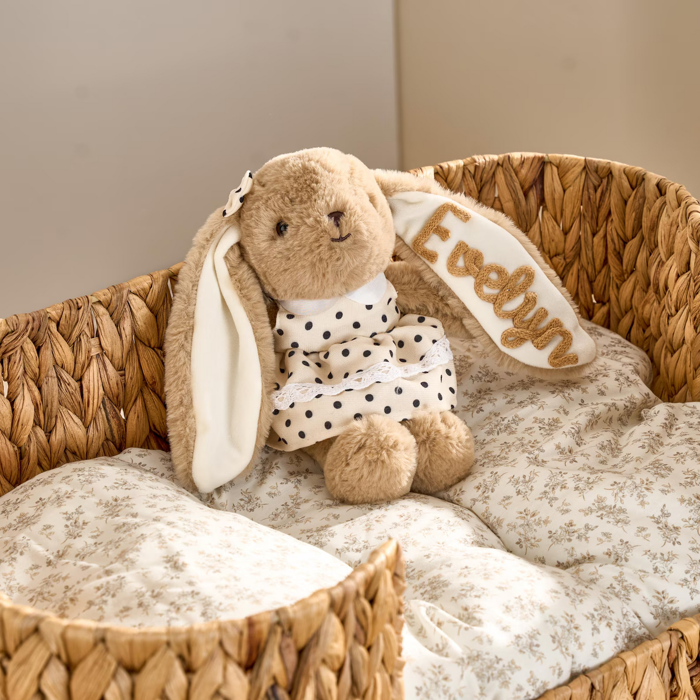 Personalized Easter Bunny Plush | Embroidered Name Toy