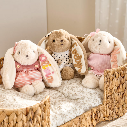 Personalized Easter Bunny Plush | Embroidered Name Toy