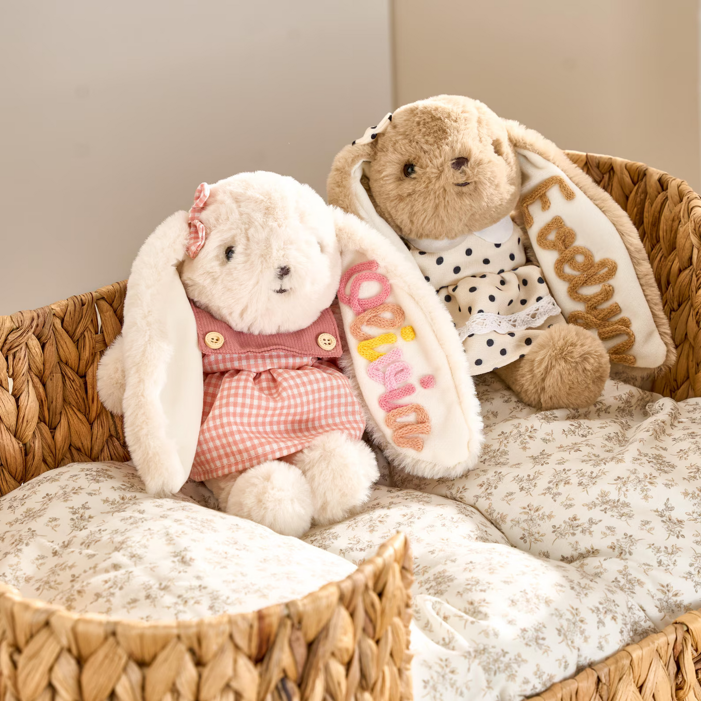 Personalized Easter Bunny Plush | Embroidered Name Toy