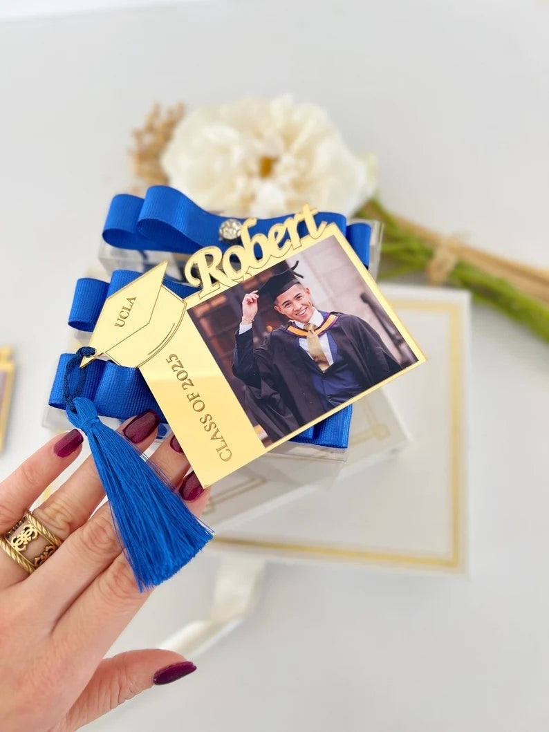 Class of 2025 Graduation Photo Frame Magnet – Custom Gift
