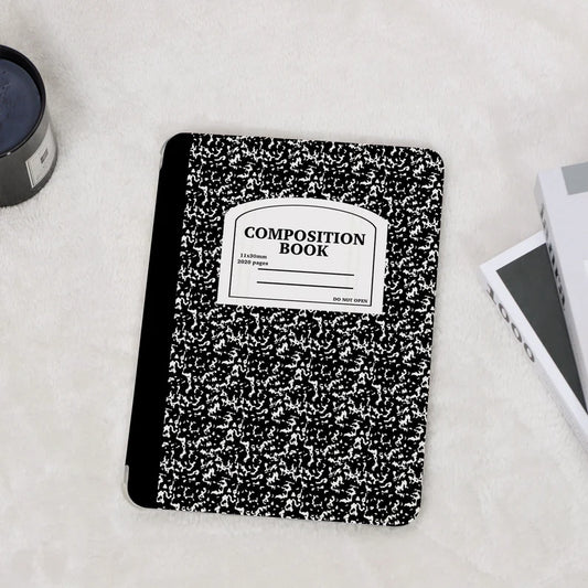 Étui de composition noir pour iPad pour Apple iPad 9,7" 10,2" 10,5" 11 pouces iPad Air 6 5 4 iPad Mini 7/6/5 iPad Pro 2022 2021 2020 iPad 10/9/8