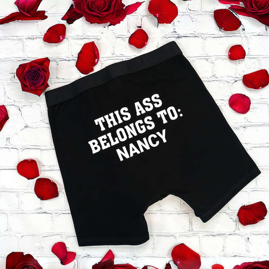 Personalized Valentine Boxer Briefs for Him – Custom Underwear Gift