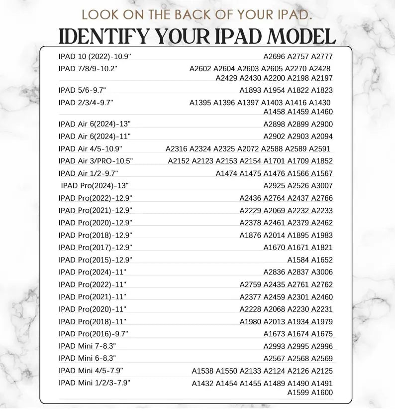 Étui de composition noir pour iPad pour Apple iPad 9,7" 10,2" 10,5" 11 pouces iPad Air 6 5 4 iPad Mini 7/6/5 iPad Pro 2022 2021 2020 iPad 10/9/8