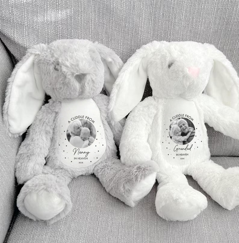 Personalized Memorial Soft Toy with Photo | A Cuddle From Heaven