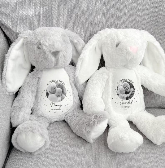 Personalized Memorial Soft Toy with Photo | A Cuddle From Heaven