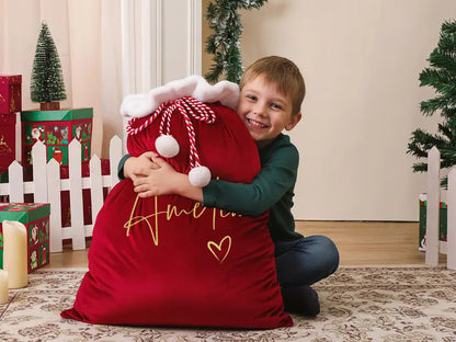 Personalized Large Santa Sack – Christmas Gift Bag with Name