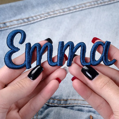 Set of 2 Custom Name Patches – Personalized 3D Embroidered Iron-On Patches