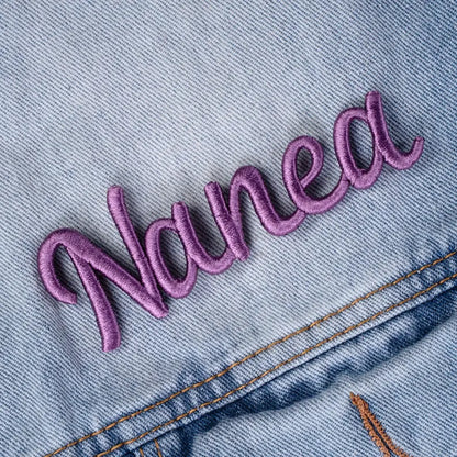 Set of 2 Custom Name Patches – Personalized 3D Embroidered Iron-On Patches