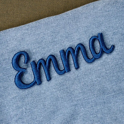 Set of 2 Custom Name Patches – Personalized 3D Embroidered Iron-On Patches