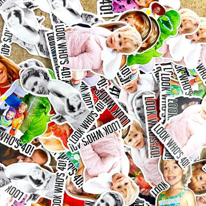 Custom Face Photo Stickers | Personalized Party Stickers