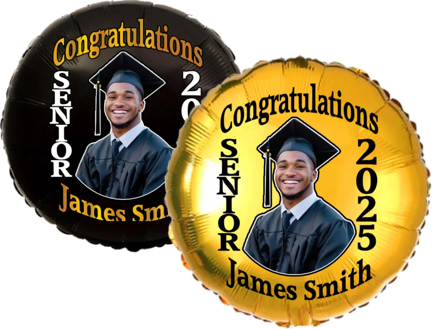 2025 Graduation Balloons – Custom Name & Photo Foil Set For 2