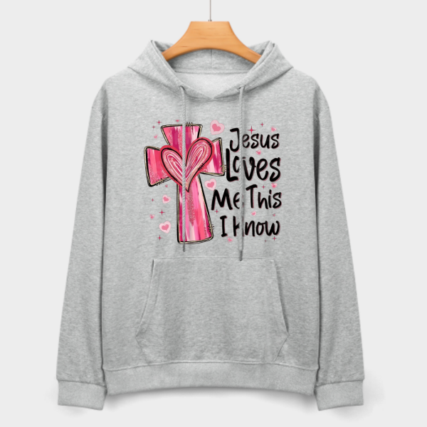 Sweat à capuche unisexe Jesus Loves Me - Cadeau de Saint-Valentin