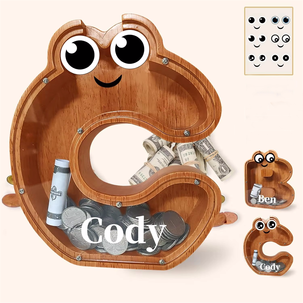 Sparschwein aus Holz, Spardose aus Holz, Sparschwein als Geschenk für Kinder, Weihnachts- und Geburtstagsgeschenk, Heimdekoration. 