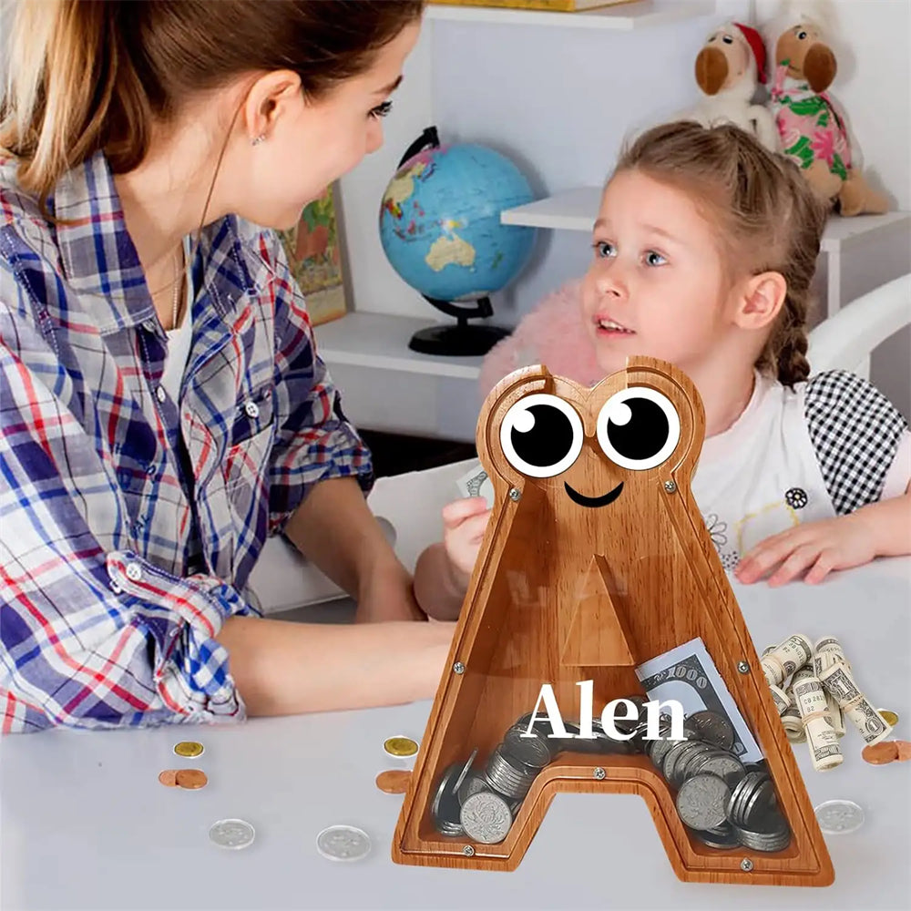 Sparschwein aus Holz, Spardose aus Holz, Sparschwein als Geschenk für Kinder, Weihnachts- und Geburtstagsgeschenk, Heimdekoration. 