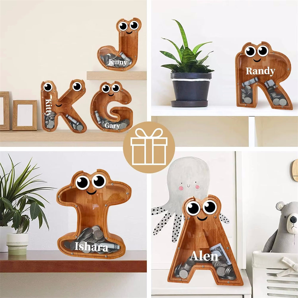 Sparschwein aus Holz, Spardose aus Holz, Sparschwein als Geschenk für Kinder, Weihnachts- und Geburtstagsgeschenk, Heimdekoration. 