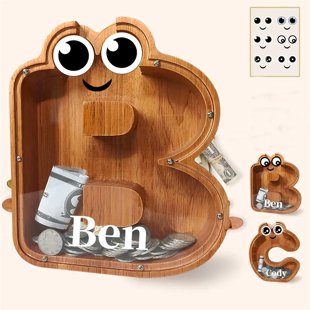 Sparschwein aus Holz, Spardose aus Holz, Sparschwein als Geschenk für Kinder, Weihnachts- und Geburtstagsgeschenk, Heimdekoration. 
