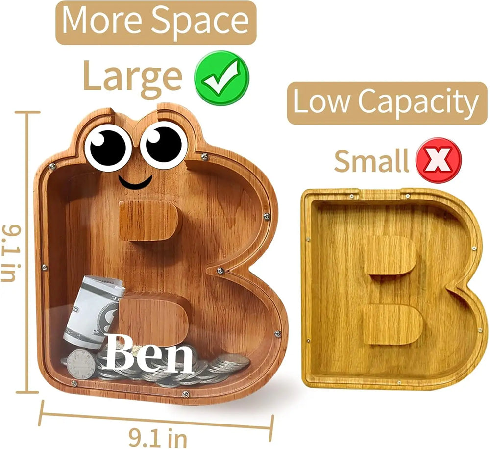 Sparschwein aus Holz, Spardose aus Holz, Sparschwein als Geschenk für Kinder, Weihnachts- und Geburtstagsgeschenk, Heimdekoration. 