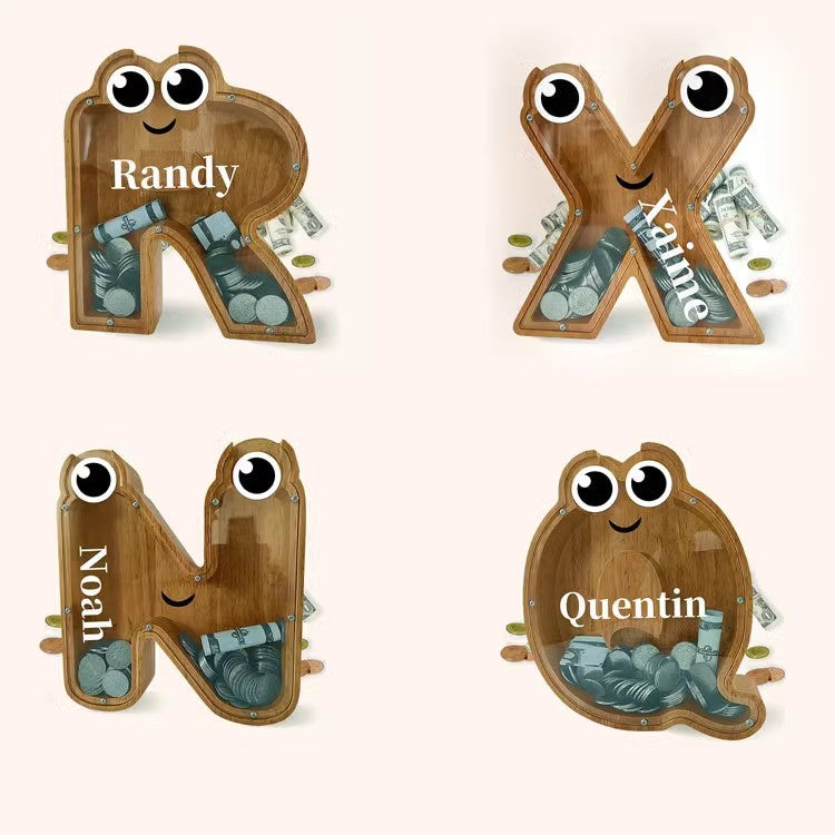 Sparschwein aus Holz, Spardose aus Holz, Sparschwein als Geschenk für Kinder, Weihnachts- und Geburtstagsgeschenk, Heimdekoration. 
