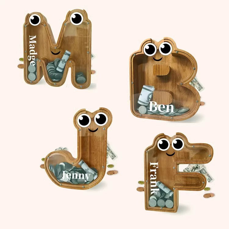 Sparschwein aus Holz, Spardose aus Holz, Sparschwein als Geschenk für Kinder, Weihnachts- und Geburtstagsgeschenk, Heimdekoration. 