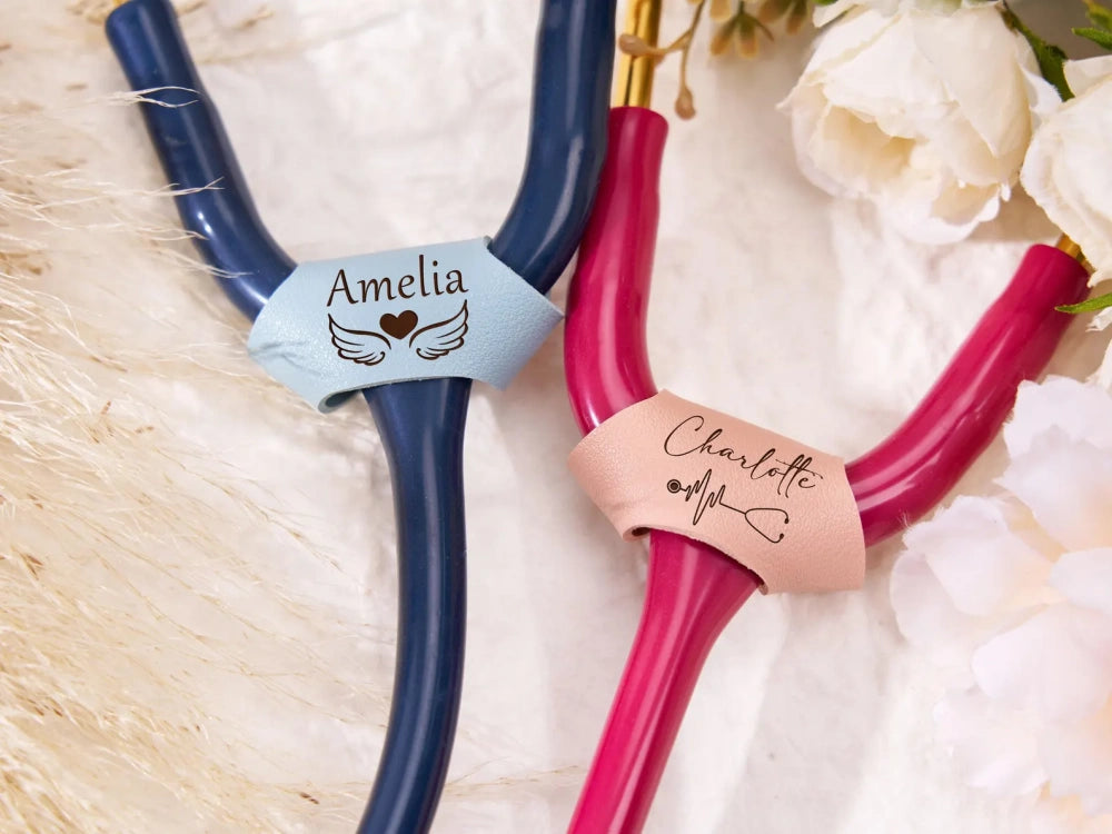 Personalized Leather Stethoscope Tag – Custom Gift for Nurses & Doctors"🩺