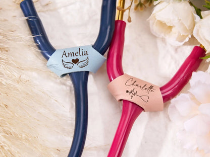 Personalized Leather Stethoscope Tag – Custom Gift for Nurses & Doctors"🩺
