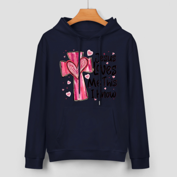 Sweat à capuche unisexe Jesus Loves Me - Cadeau de Saint-Valentin