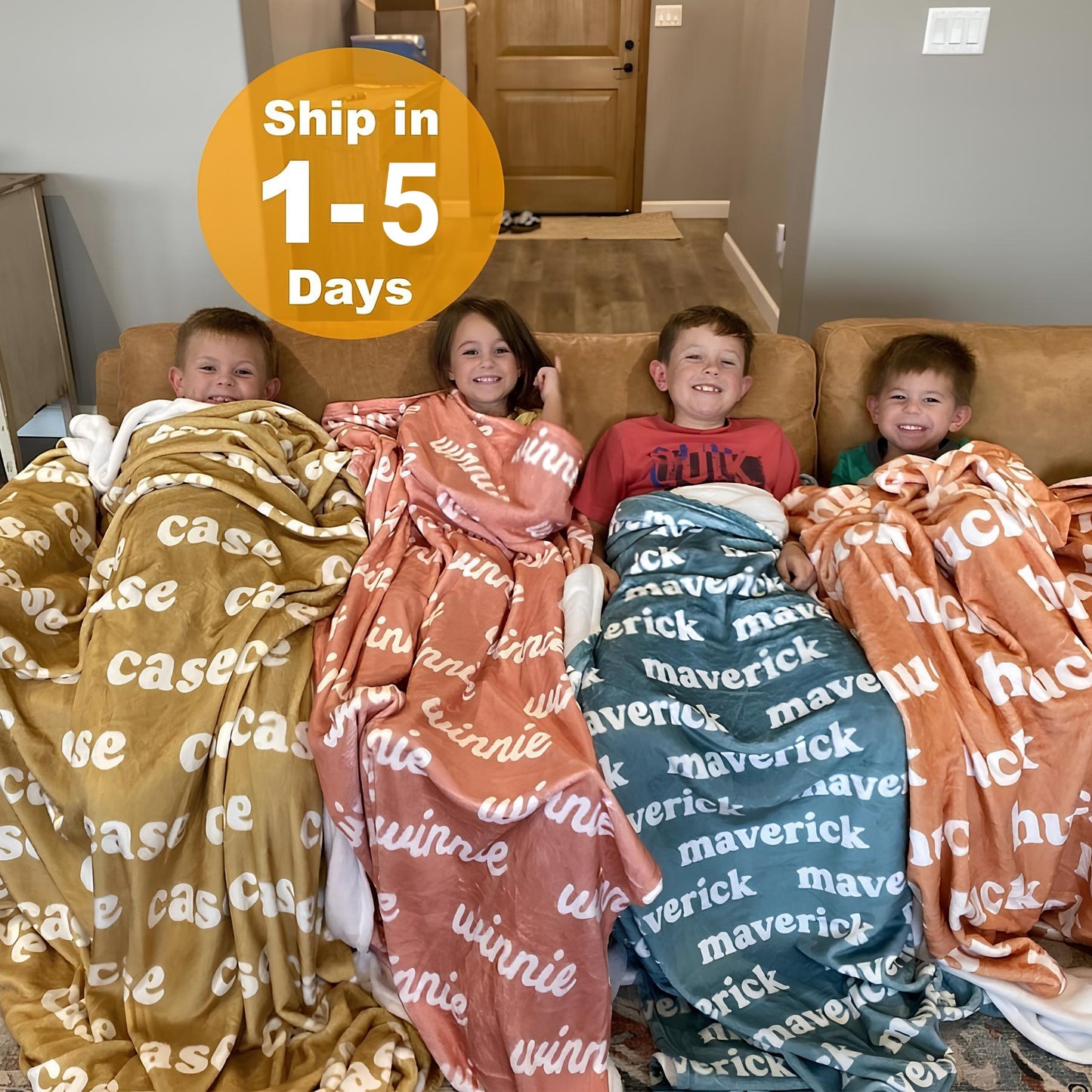 🎁ACHETEZ 2 LIVRAISON GRATUITE🎁 Couverture personnalisée avec nom de famille super douce de haute qualité