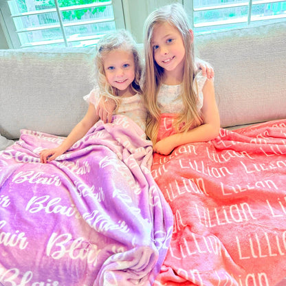 🎁ACHETEZ 2 LIVRAISON GRATUITE🎁 Couverture personnalisée avec nom de famille super douce de haute qualité