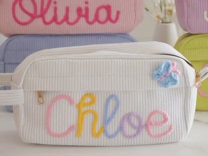 Custom Name Corduroy Pencil Case | Kids Back To School Gift