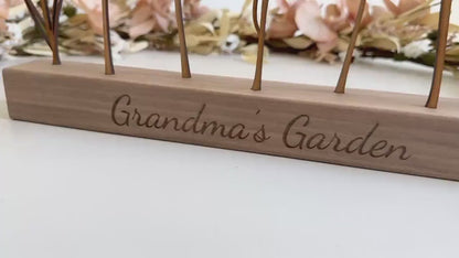 Wood Birth Flower Garden - Custom Wooden Keepsake for Mom