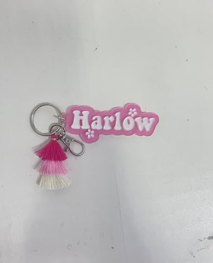 Personalized Backpack Name Tag for Kids – Cute Acrylic Keychain