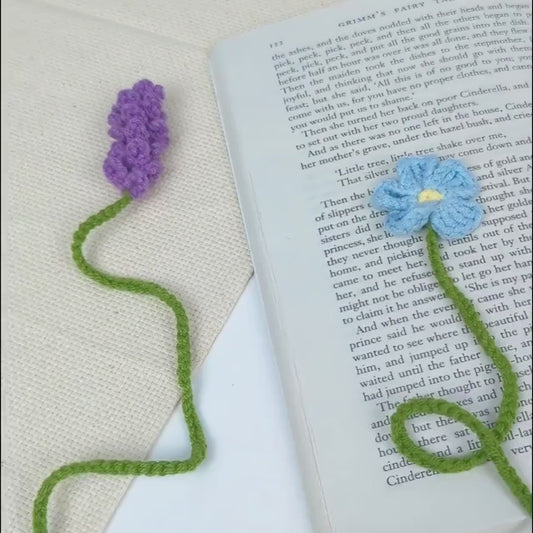 Mini Crochet Flower Bookmark – Handmade & No-Sew Design
