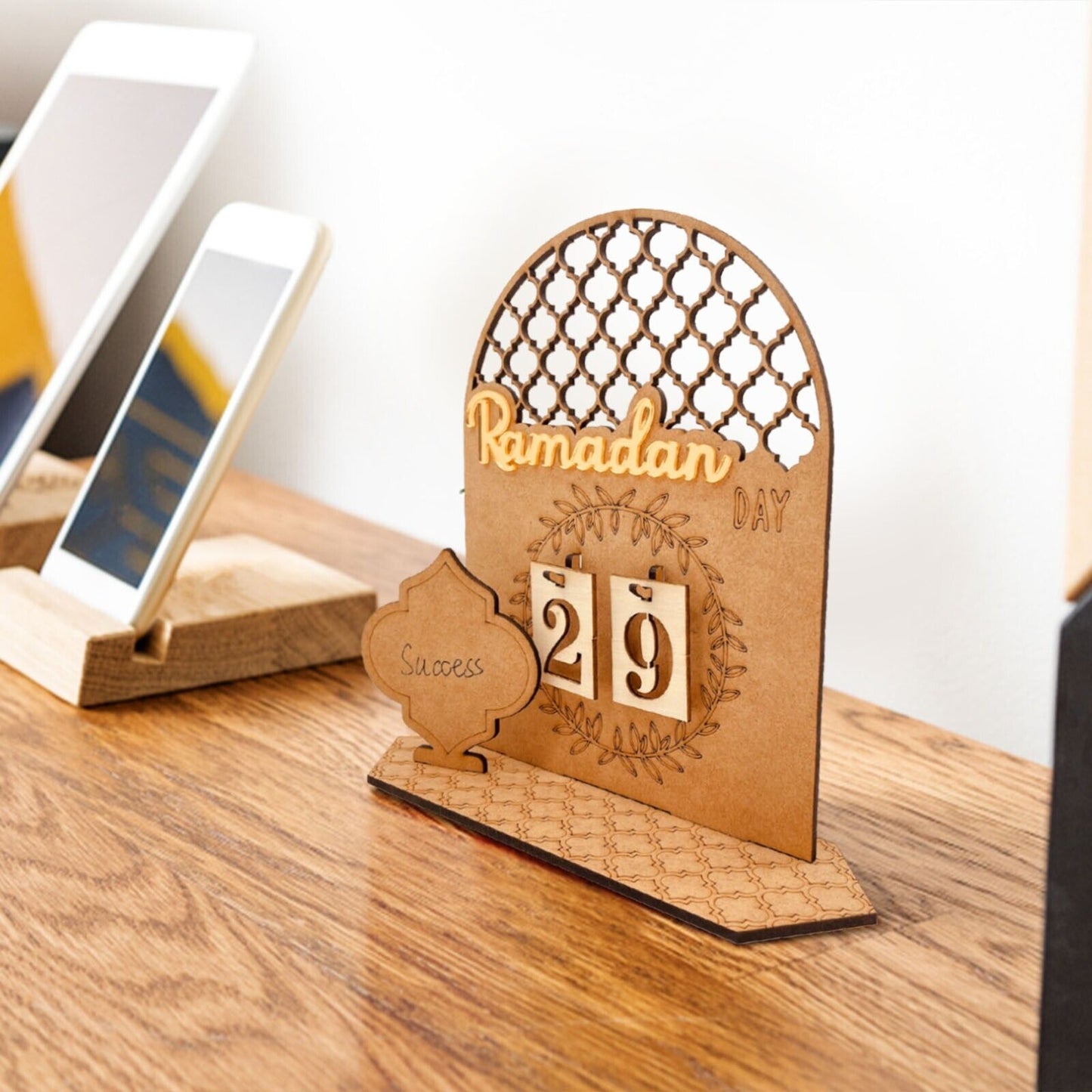 DIY Wooden Ramadan Countdown Calendar – Rustic Decor for Ramadan & Eid
