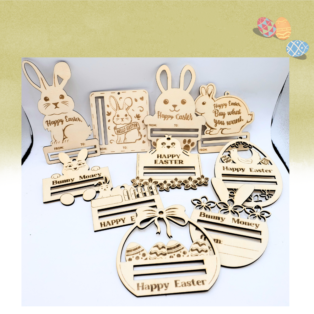 Easter Bunny Money Holder,Easter Basket Money Holder, Easter Basket Stuffer