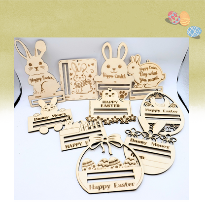 Easter Bunny Money Holder,Easter Basket Money Holder, Easter Basket Stuffer